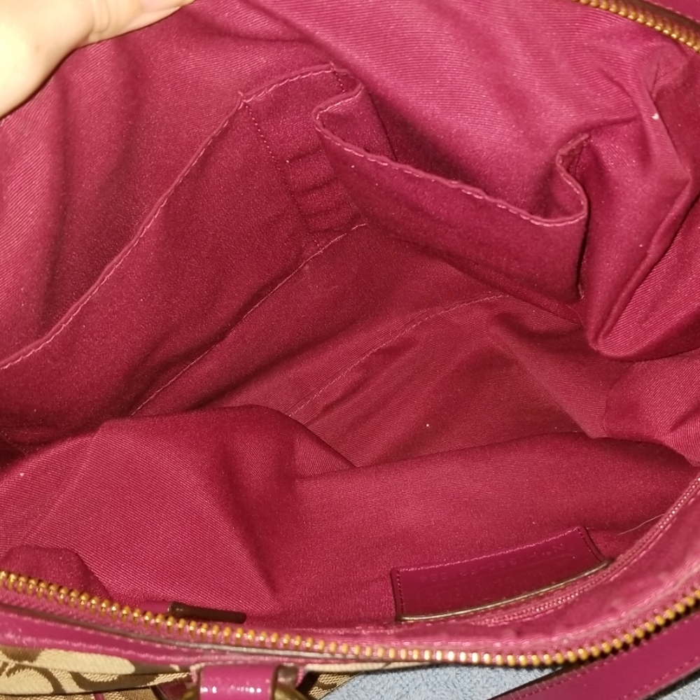 Coach Purse Signature Fabric With Python Stripe - image 5